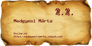 Medgyesi Márta névjegykártya